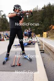 11.10.2024, Ramsau am Dachstein, Austria (AUT): Julia Simon (FRA) - Biathlon summer training, Dachsteinglacier, Ramsau am Dachstein (AUT). www.nordicfocus.com. © Manzoni/NordicFocus. Every downloaded picture is fee-liable.