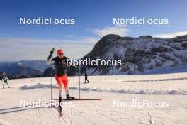 14.10.2024, Ramsau am Dachstein, Austria (AUT): Andreas Kuppelwieser (ITA), coach Team Switzerland - Biathlon summer training, Dachsteinglacier, Ramsau am Dachstein (AUT). www.nordicfocus.com. © Manzoni/NordicFocus. Every downloaded picture is fee-liable.