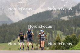 19.06.2024, Lavaze, Italy (ITA): Elia Zeni (ITA), Tommaso Giacomel (ITA), Didier Bionaz (ITA), Dorothea Wierer (ITA), (l-r)  - Biathlon summer training, Lavaze (ITA). www.nordicfocus.com. © Vanzetta/NordicFocus. Every downloaded picture is fee-liable.