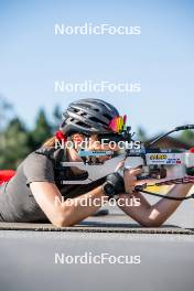 17.08.2024, Font-Romeu, France (FRA): Eva Laine (FRA) - Biathlon summer training, Font-Romeu (FRA). www.nordicfocus.com. © Authamayou/NordicFocus. Every downloaded picture is fee-liable.