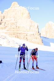 14.10.2024, Ramsau am Dachstein, Austria (AUT): Lisa Theresa Hauser (AUT), Amy Baserga (SUI), (l-r) - Biathlon summer training, Dachsteinglacier, Ramsau am Dachstein (AUT). www.nordicfocus.com. © Manzoni/NordicFocus. Every downloaded picture is fee-liable.