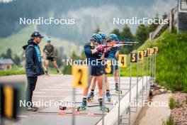 15.06.2024, Lavaze, Italy (ITA): Johan Hagstrom (SWE), Sara Andersson (SWE), (l-r)  - Biathlon summer training, Lavaze (ITA). www.nordicfocus.com. © Barbieri/NordicFocus. Every downloaded picture is fee-liable.