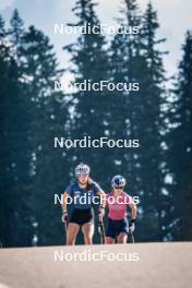 06.08.2024, Lavaze, Italy (ITA): Anna Andexer (AUT), Anna Gandler (AUT), (l-r)  - Biathlon summer training, Lavaze (ITA). www.nordicfocus.com. © Barbieri/NordicFocus. Every downloaded picture is fee-liable.