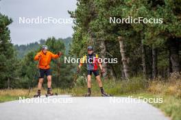 20.09.2024, Font-Romeu, France (FRA): Florent Claude (BEL), Julien Petitjacques (BEL), (l-r) - Biathlon summer training, Font-Romeu (FRA). www.nordicfocus.com. © Authamayou/NordicFocus. Every downloaded picture is fee-liable.