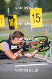 29.08.2024, Bessans, France (FRA): Justine Braisaz-Bouchet (FRA) - Biathlon summer training, Bessans (FRA). www.nordicfocus.com. © Authamayou/NordicFocus. Every downloaded picture is fee-liable.