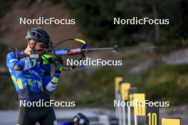 12.10.2024, Ramsau am Dachstein, Austria (AUT): Dmytro Pidruchnyi (UKR) - Biathlon summer training, Ramsau am Dachstein (AUT). www.nordicfocus.com. © Manzoni/NordicFocus. Every downloaded picture is fee-liable.