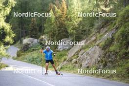 27.08.2024, Martell, Italy (ITA): Giacomel Tommaso (ITA) - Biathlon summer training, Martell (ITA). www.nordicfocus.com. © Vanzetta/NordicFocus. Every downloaded picture is fee-liable.