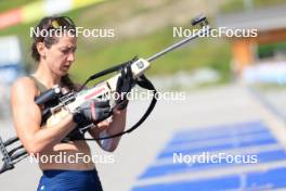 15.07.2024, Lenzerheide, Switzerland (SUI): Deedra Irwin (USA) - Biathlon summer training, Lenzerheide (SUI). www.nordicfocus.com. © Manzoni/NordicFocus. Every downloaded picture is fee-liable.