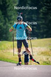 31.07.2024, Lavaze, Italy (ITA): Emilien Claude (FRA) - Biathlon summer training, Lavaze (ITA). www.nordicfocus.com. © Barbieri/NordicFocus. Every downloaded picture is fee-liable.