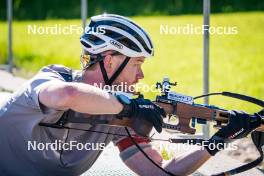 27.06.2024, Lavaze, Italy (ITA): Sivert Guttorm Bakken (NOR) - Biathlon summer training, Lavaze (ITA). www.nordicfocus.com. © Barbieri/NordicFocus. Every downloaded picture is fee-liable.