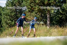 05.09.2024, Font-Romeu, France (FRA): Elvira Oeberg (SWE), Anna Karin Heijdenberg (SWE), (l-r) - Biathlon summer training, Font-Romeu (FRA). www.nordicfocus.com. © Authamayou/NordicFocus. Every downloaded picture is fee-liable.