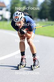 18.07.2024, Lenzerheide, Switzerland (SUI): Vincent Bonacci (USA) - Biathlon summer training, Lenzerheide (SUI). www.nordicfocus.com. © Manzoni/NordicFocus. Every downloaded picture is fee-liable.