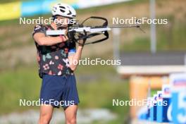 15.07.2024, Lenzerheide, Switzerland (SUI): Maxime Germain (USA) - Biathlon summer training, Lenzerheide (SUI). www.nordicfocus.com. © Manzoni/NordicFocus. Every downloaded picture is fee-liable.