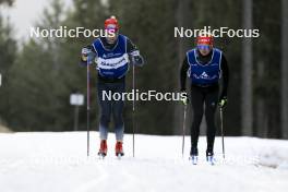 06.11.2024, Davos, Switzerland (SUI): Cyril Faehndrich (SUI), Sebastian Stalder (SUI), (l-r) - Biathlon training, snowfarming track, Davos (SUI). www.nordicfocus.com. © Manzoni/NordicFocus. Every downloaded picture is fee-liable.