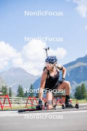 28.08.2024, Bessans, France (FRA): Lou Jeanmonnot (FRA) - Biathlon summer training, Bessans (FRA). www.nordicfocus.com. © Authamayou/NordicFocus. Every downloaded picture is fee-liable.