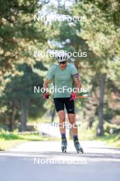 17.08.2024, Font-Romeu, France (FRA): Leo Carlier (FRA) - Biathlon summer training, Font-Romeu (FRA). www.nordicfocus.com. © Authamayou/NordicFocus. Every downloaded picture is fee-liable.