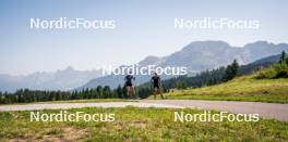 31.07.2024, Lavaze, Italy (ITA): Lea Rothschopf (AUT), Anna Gandler (AUT), (l-r)  - Biathlon summer training, Lavaze (ITA). www.nordicfocus.com. © Barbieri/NordicFocus. Every downloaded picture is fee-liable.