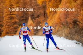 07.11.2024, Bessans, France (FRA): Remi Broutier  (FRA), Emilien Claude (FRA), (l-r) - Biathlon summer training, Bessans (FRA). www.nordicfocus.com. © Authamayou/NordicFocus. Every downloaded picture is fee-liable.