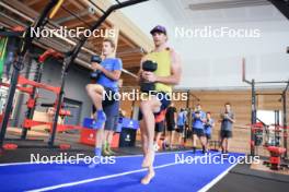 23.07.2024, Premanon, France (FRA): Damien Levet (FRA), Emilien Claude (FRA), (l-r) - Biathlon summer training, Premanon (FRA). www.nordicfocus.com. © Manzoni/NordicFocus. Every downloaded picture is fee-liable.