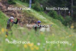 03.07.2024, Premanon, France (FRA): Fabien Claude (FRA), Oscar Lombardot (FRA), (l-r) - Biathlon summer training, Premanon (FRA). www.nordicfocus.com. © Manzoni/NordicFocus. Every downloaded picture is fee-liable.