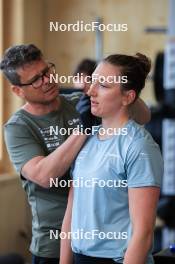 20.05.2024, Lenzerheide, Switzerland (SUI): Andreas Kuppelwieser (ITA), coach Team Switzerland, Lydia Hiernickel (SUI), (l-r) - Biathlon summer training, Lenzerheide (SUI). www.nordicfocus.com. © Manzoni/NordicFocus. Every downloaded picture is fee-liable.