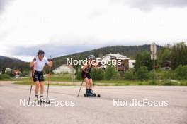 11.06.2024, Premanon, France (FRA): Oceane Michelon (FRA), Jeanne Richard (FRA), (l-r) - Biathlon summer training, Premanon (FRA). www.nordicfocus.com. © Manzoni/NordicFocus. Every downloaded picture is fee-liable.