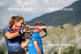 29.08.2024, Bessans, France (FRA): Gilonne Guigonnat (FRA) - Biathlon summer training, Bessans (FRA). www.nordicfocus.com. © Authamayou/NordicFocus. Every downloaded picture is fee-liable.