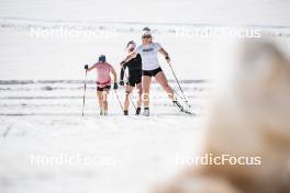 19.06.2024, Tignes, France (FRA): Flora Dolci (FRA), Lou Jeanmonnot (FRA), (l-r) - Biathlon summer training, Tignes (FRA). www.nordicfocus.com. © Authamayou/NordicFocus. Every downloaded picture is fee-liable.