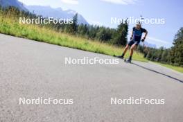 15.07.2024, Lenzerheide, Switzerland (SUI): Nikolas Burkhart (USA) - Biathlon summer training, Lenzerheide (SUI). www.nordicfocus.com. © Manzoni/NordicFocus. Every downloaded picture is fee-liable.