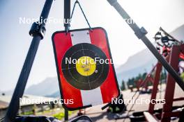 31.07.2024, Lavaze, Italy (ITA): Shooting board   - Biathlon summer training, Lavaze (ITA). www.nordicfocus.com. © Barbieri/NordicFocus. Every downloaded picture is fee-liable.