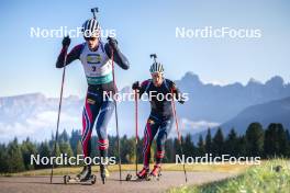 22.10.2024, Lavaze, Italy (ITA): Tarjei Boe (NOR), Endre Stroemsheim (NOR), (l-r)  - Biathlon summer training, Lavaze (ITA). www.nordicfocus.com. © Vanzetta/NordicFocus. Every downloaded picture is fee-liable.