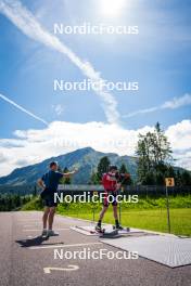 27.06.2024, Lavaze, Italy (ITA): Egil Kristiansen (NOR), Johannes Dale-Skjevdal (NOR), (l-r)  - Biathlon summer training, Lavaze (ITA). www.nordicfocus.com. © Barbieri/NordicFocus. Every downloaded picture is fee-liable.