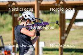 17.08.2024, Font-Romeu, France (FRA): Célia Henaff (FRA) - Biathlon summer training, Font-Romeu (FRA). www.nordicfocus.com. © Authamayou/NordicFocus. Every downloaded picture is fee-liable.