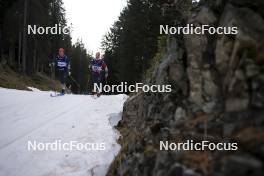 06.11.2024, Davos, Switzerland (SUI): Nadine Faehndrich (SUI), Lydia Hiernickel (SUI), (l-r) - Biathlon training, snowfarming track, Davos (SUI). www.nordicfocus.com. © Manzoni/NordicFocus. Every downloaded picture is fee-liable.