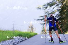 15.07.2024, Lenzerheide, Switzerland (SUI): Vincent Bonacci (USA) - Biathlon summer training, Lenzerheide (SUI). www.nordicfocus.com. © Manzoni/NordicFocus. Every downloaded picture is fee-liable.