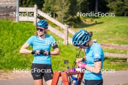 06.06.2024, Lavaze, Italy (ITA): Hanna Oeberg (SWE), Sara Andersson (SWE), (l-r)  - Biathlon summer training, Lavaze (ITA). www.nordicfocus.com. © Barbieri/NordicFocus. Every downloaded picture is fee-liable.