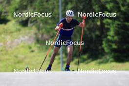 18.07.2024, Lenzerheide, Switzerland (SUI): Nikolas Burkhart (USA) - Biathlon summer training, Lenzerheide (SUI). www.nordicfocus.com. © Manzoni/NordicFocus. Every downloaded picture is fee-liable.