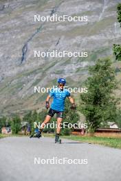 29.08.2024, Bessans, France (FRA): Oscar Lombardot (FRA) - Biathlon summer training, Bessans (FRA). www.nordicfocus.com. © Authamayou/NordicFocus. Every downloaded picture is fee-liable.