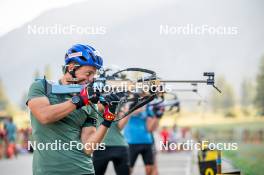 28.08.2024, Bessans, France (FRA): Oscar Lombardot (FRA) - Biathlon summer training, Bessans (FRA). www.nordicfocus.com. © Authamayou/NordicFocus. Every downloaded picture is fee-liable.