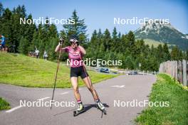 31.07.2024, Lavaze, Italy (ITA): Lara Wagner (AUT) - Biathlon summer training, Lavaze (ITA). www.nordicfocus.com. © Barbieri/NordicFocus. Every downloaded picture is fee-liable.