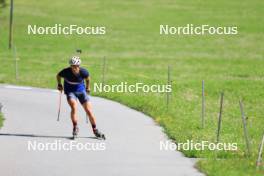 15.07.2024, Lenzerheide, Switzerland (SUI): Vincent Bonacci (USA) - Biathlon summer training, Lenzerheide (SUI). www.nordicfocus.com. © Manzoni/NordicFocus. Every downloaded picture is fee-liable.