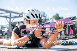 17.08.2024, Font-Romeu, France (FRA): Célia Henaff (FRA) - Biathlon summer training, Font-Romeu (FRA). www.nordicfocus.com. © Authamayou/NordicFocus. Every downloaded picture is fee-liable.