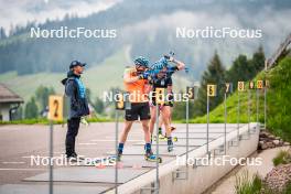 15.06.2024, Lavaze, Italy (ITA): Johan Hagstrom (SWE), Viktor Brandt (SWE), (l-r)  - Biathlon summer training, Lavaze (ITA). www.nordicfocus.com. © Barbieri/NordicFocus. Every downloaded picture is fee-liable.