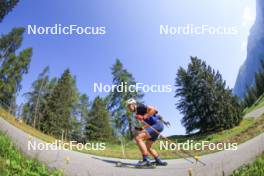 18.07.2024, Lenzerheide, Switzerland (SUI): Nikolas Burkhart (USA) - Biathlon summer training, Lenzerheide (SUI). www.nordicfocus.com. © Manzoni/NordicFocus. Every downloaded picture is fee-liable.