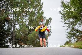 20.09.2024, Font-Romeu, France (FRA): Florent Claude (BEL) - Biathlon summer training, Font-Romeu (FRA). www.nordicfocus.com. © Authamayou/NordicFocus. Every downloaded picture is fee-liable.