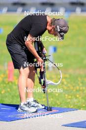 06.08.2024, Lenzerheide, Switzerland (SUI): Andreas Kuppelwieser (ITA), coach Team Switzerland - Biathlon summer training, Lenzerheide (SUI). www.nordicfocus.com. © Manzoni/NordicFocus. Every downloaded picture is fee-liable.