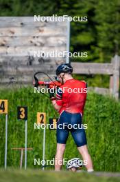 27.06.2024, Lavaze, Italy (ITA): Johannes Dale-Skjevdal (NOR) - Biathlon summer training, Lavaze (ITA). www.nordicfocus.com. © Barbieri/NordicFocus. Every downloaded picture is fee-liable.