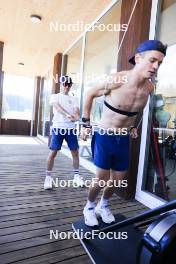 18.07.2024, Lenzerheide, Switzerland (SUI): Armin Auchentaller (ITA), Coach Team USA, Vaclav Cervenka (USA), (l-r) - Biathlon summer training, Lenzerheide (SUI). www.nordicfocus.com. © Manzoni/NordicFocus. Every downloaded picture is fee-liable.