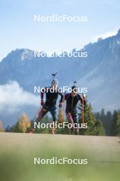 22.10.2024, Lavaze, Italy (ITA): Endre Stroemsheim (NOR), Vetle Sjaastad Christiansen (NOR), (l-r)  - Biathlon summer training, Lavaze (ITA). www.nordicfocus.com. © Vanzetta/NordicFocus. Every downloaded picture is fee-liable.