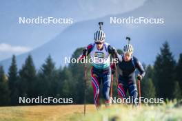 22.10.2024, Lavaze, Italy (ITA): Tarjei Boe (NOR), Endre Stroemsheim (NOR), (l-r)  - Biathlon summer training, Lavaze (ITA). www.nordicfocus.com. © Vanzetta/NordicFocus. Every downloaded picture is fee-liable.